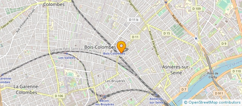 localisation de l'entreprise PRIMEUR HZF à BOIS-COLOMBES