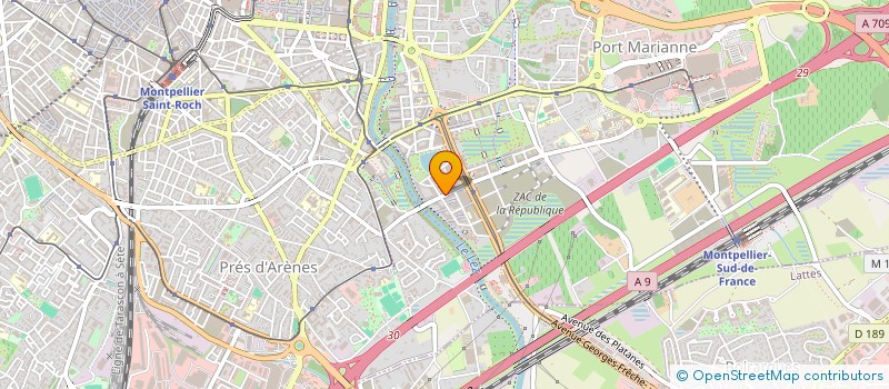 localisation de l'entreprise PRIMEUR SARL à MONTPELLIER