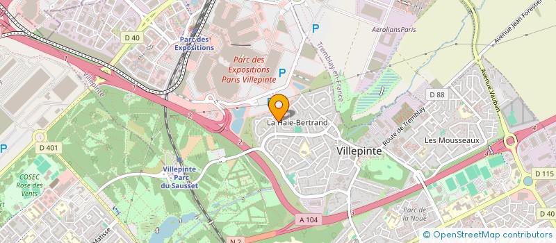 localisation de l'entreprise PRIMEUR SAULGER à VILLEPINTE