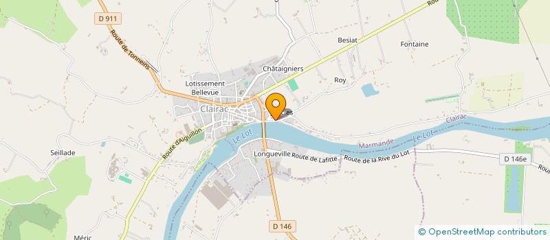 localisation de l'entreprise PRIMEURS 47 à CLAIRAC