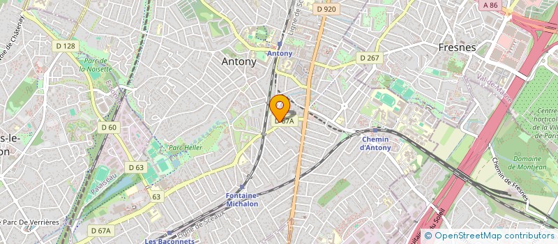 localisation de l'entreprise PRIMEURS DES YVELINES à ANTONY