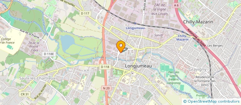 localisation de l'entreprise PRIMEURS DU CANAL  LONGJUMEAU