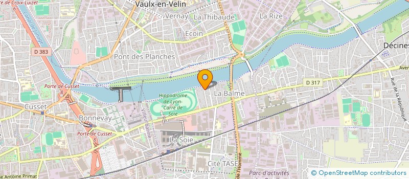 localisation de l'entreprise PRIMEURS ET PANIERS à VAULX-EN-VELIN