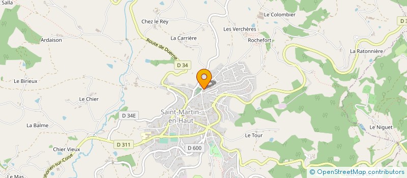 localisation de l'entreprise PRIMEURS GUILLARME TISSEUR  SAINT-MARTIN-EN-HAUT