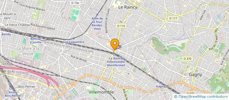 localisation de l'entreprise PRIMEURS LAURENCE  LE RAINCY