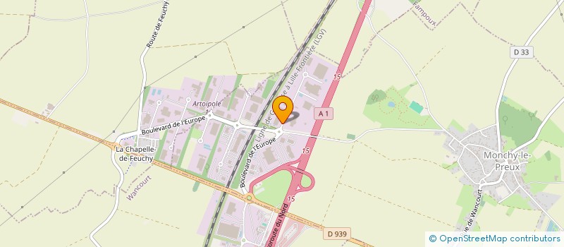 localisation de l'entreprise PRIMEVER LOGISTIQUE NORD à MONCHY-LE-PREUX