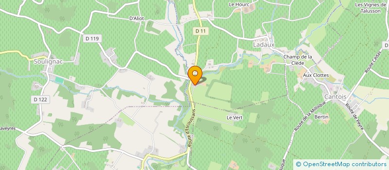 localisation de l'entreprise PRIMEVERE  SOULIGNAC