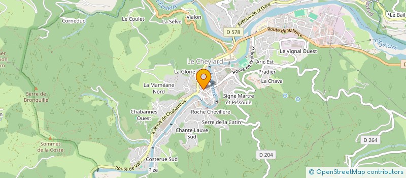 localisation de l'entreprise PRIMEVERE  LE CHEYLARD