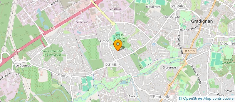 localisation de l'entreprise PRIMEVERES à GRADIGNAN