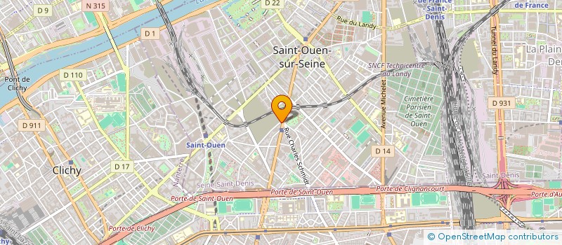 localisation de l'entreprise PRIMO BATI DECOR à SAINT-OUEN-SUR-SEINE