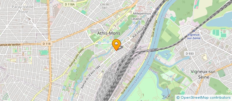 localisation de l'entreprise PRIMO PLOMBERIE à ATHIS-MONS