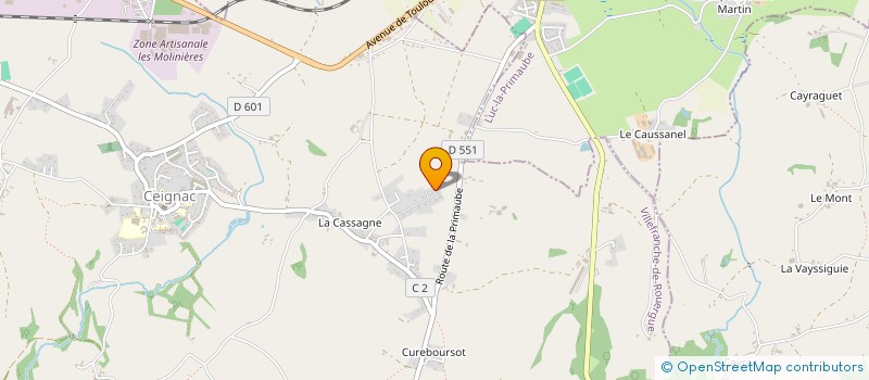 localisation de l'entreprise PRIMOGEL  CALMONT