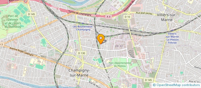 localisation de l'entreprise PRIMORY BAT à CHAMPIGNY-SUR-MARNE