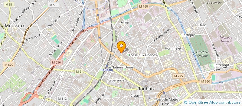 localisation de l'entreprise PRINCE à ROUBAIX