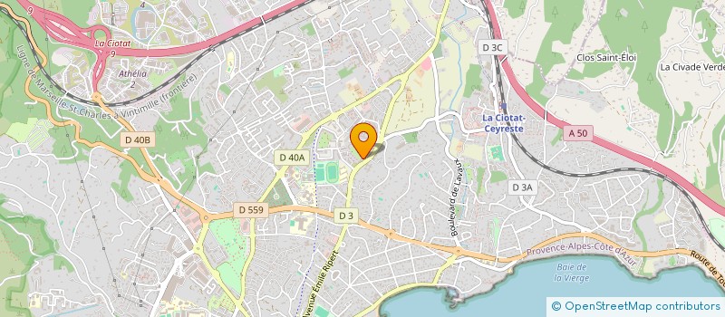 localisation de l'entreprise PRINCE à LA CIOTAT