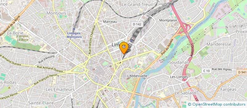 localisation de l'entreprise PRINCE DORE à LIMOGES