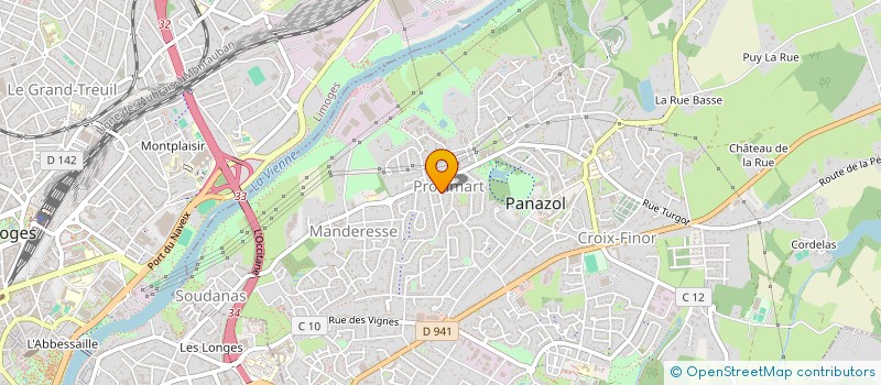 localisation de l'entreprise PRINCE ET FILS à PANAZOL