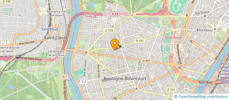 localisation de l'entreprise PRINCE PINSA à BOULOGNE-BILLANCOURT