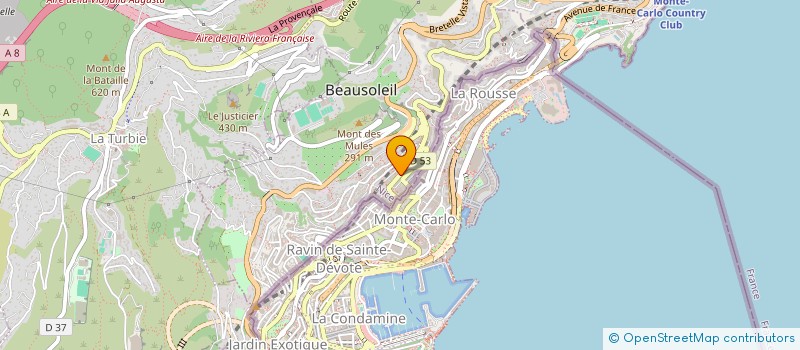 localisation de l'entreprise PRINCESS PALACE 2021  BEAUSOLEIL