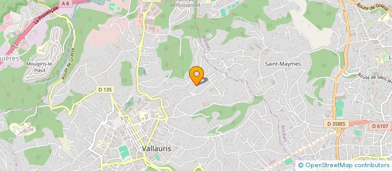 localisation de l'entreprise PRINCILIA MAK  VALLAURIS