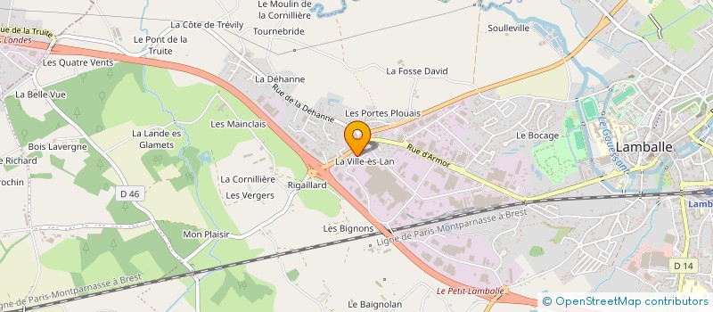 localisation de l'entreprise PRINGAULT MOTOCULTURE LAMBALLE  LAMBALLE-ARMOR