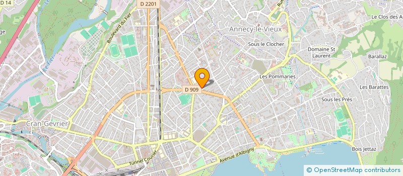 localisation de l'entreprise PRINGY - ART ET SPECTACLE à ANNECY