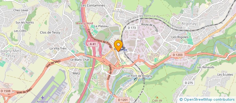 localisation de l'entreprise PRINGY BOUCHERIE à ANNECY