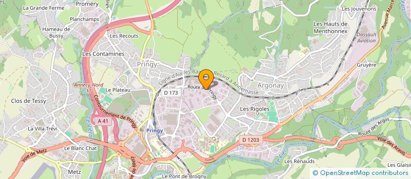 localisation de l'entreprise PRINGY OFFSET-PO  ANNECY