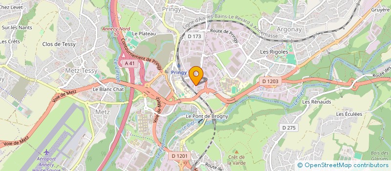 localisation de l'entreprise PRINGY TACHY à ANNECY