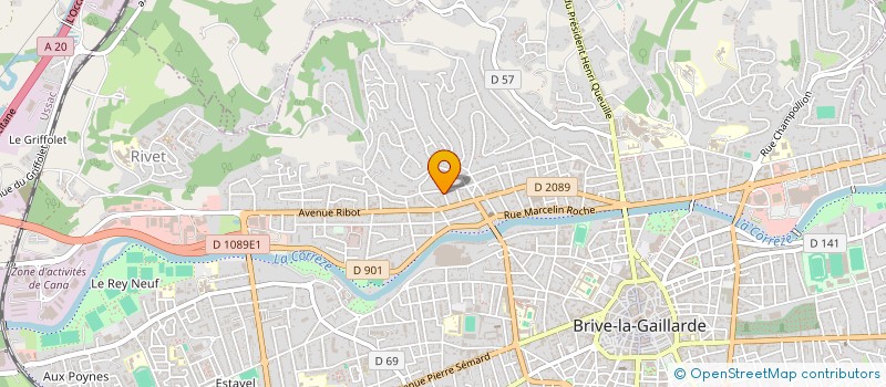 localisation de l'entreprise PRINT COMPAGNY COMMUNICATION  BRIVE-LA-GAILLARDE