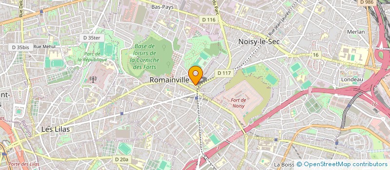 localisation de l'entreprise PRINTEMPS 93 à ROMAINVILLE