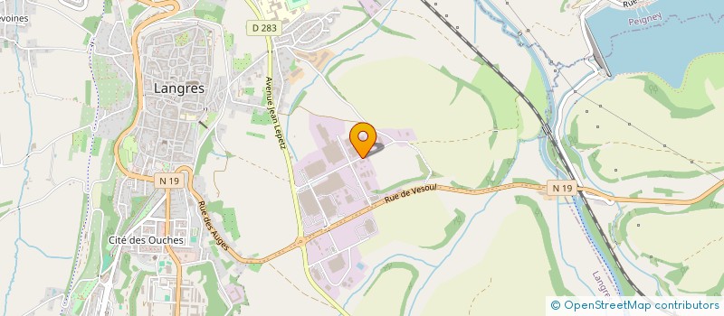localisation de l'entreprise PRINTGEST à LANGRES