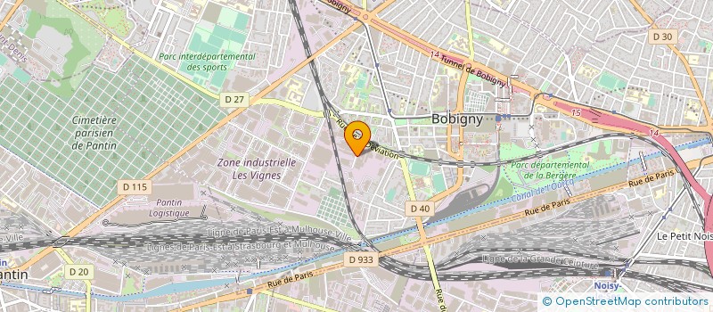 localisation de l'entreprise PRINTSERI'NORD à BOBIGNY