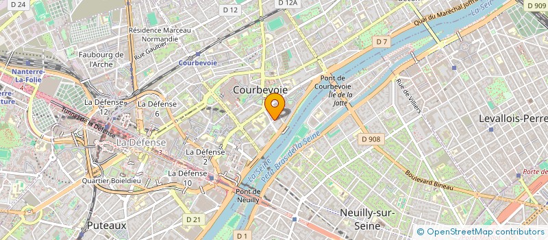 localisation de l'entreprise PRINTVALLEE à COURBEVOIE