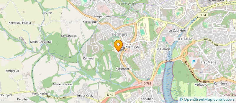 localisation de l'entreprise PRIOL PEINTURE à QUIMPER