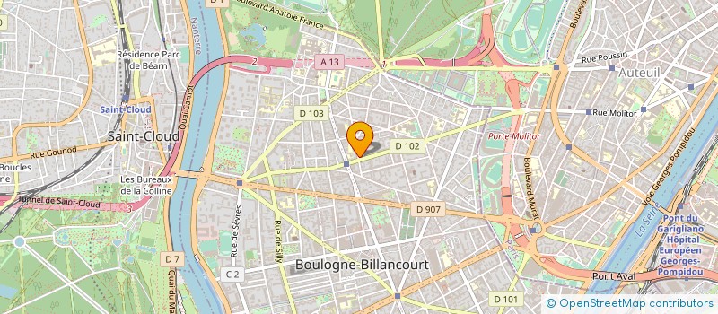 localisation de l'entreprise PRIOU à BOULOGNE-BILLANCOURT