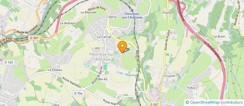 localisation de l'entreprise PRISA GLOBAL  FLEURIEUX-SUR-L'ARBRESLE