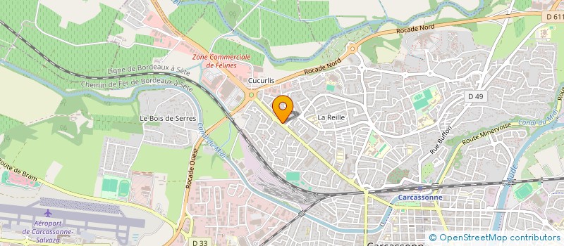 localisation de l'entreprise PRISCA à CARCASSONNE