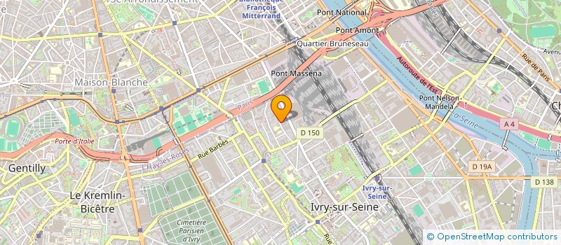 localisation de l'entreprise PRISMA à IVRY-SUR-SEINE