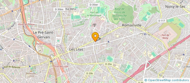 localisation de l'entreprise PRISMA à LES LILAS