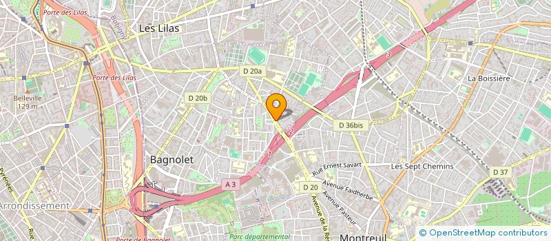 localisation de l'entreprise PRISMA  BAGNOLET