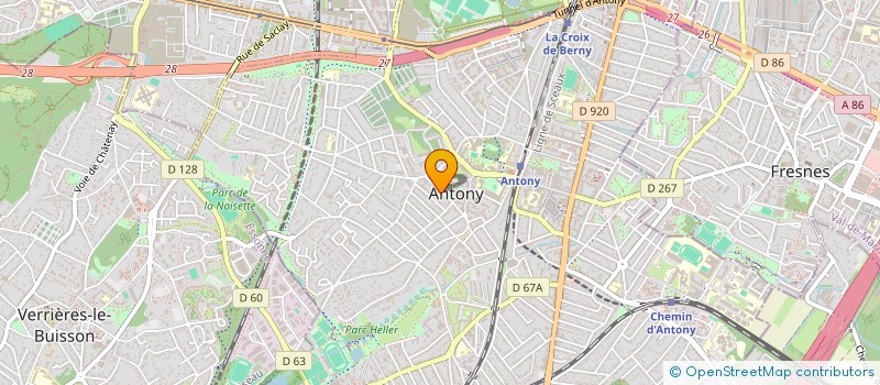 localisation de l'entreprise PRISMA INFORMATIQUE à ANTONY