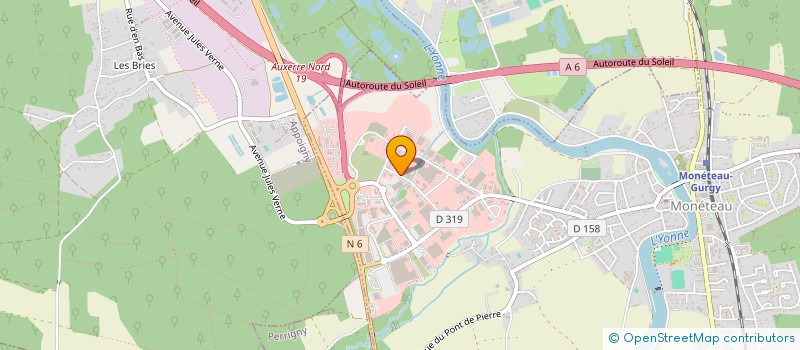 localisation de l'entreprise PRISMACAR à MONETEAU
