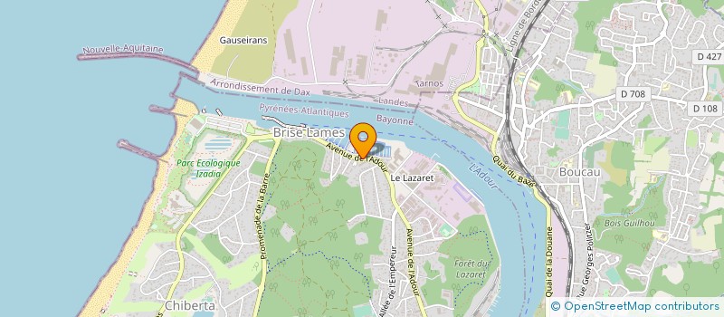 localisation de l'entreprise PRISMACOM  ANGLET