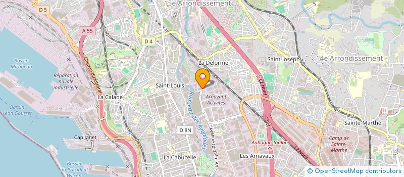 localisation de l'entreprise PRISME 13 à MARSEILLE 15EME