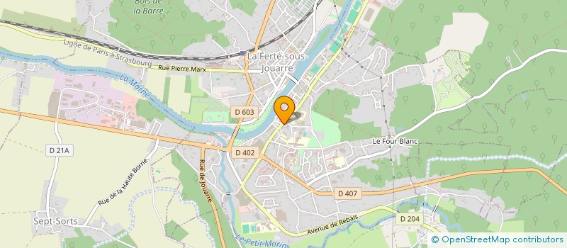 localisation de l'entreprise PRISME à LA FERTE-SOUS-JOUARRE