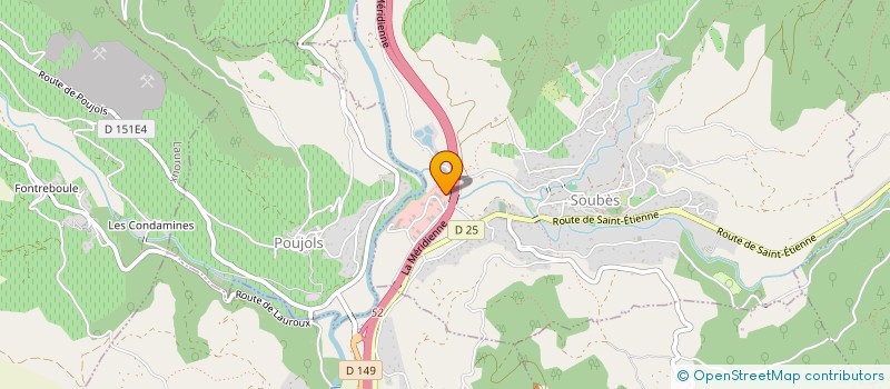 localisation de l'entreprise PRISME  SOUBES