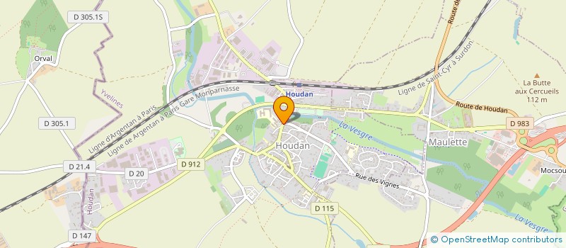 localisation de l'entreprise PRISME  HOUDAN