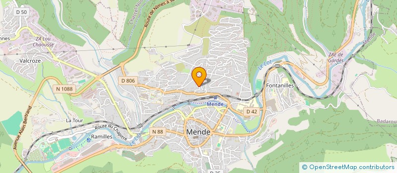 localisation de l'entreprise PRISME  MENDE