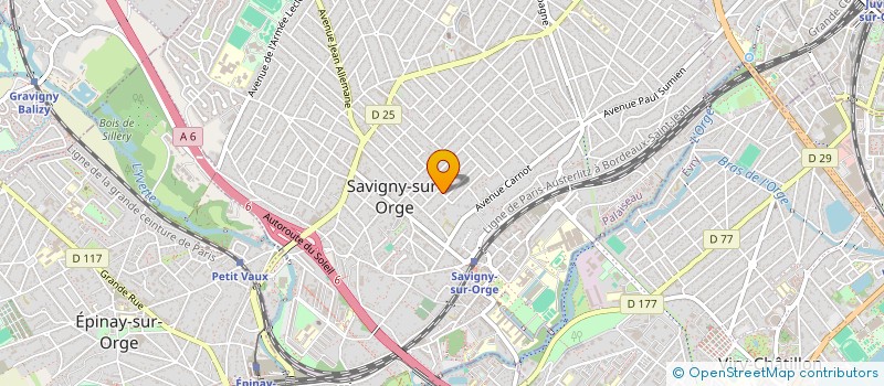 localisation de l'entreprise PRISME BTP SARL à SAVIGNY-SUR-ORGE